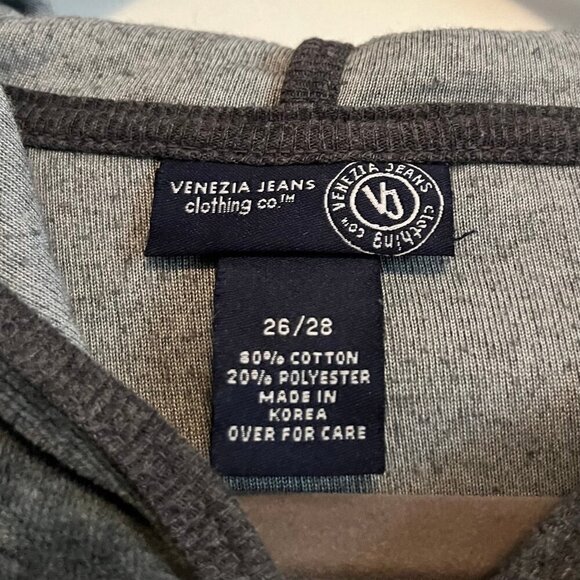 Venezia Jeans Brand Grey Velvet Jacket Size 26/28 - Picture 4 of 8